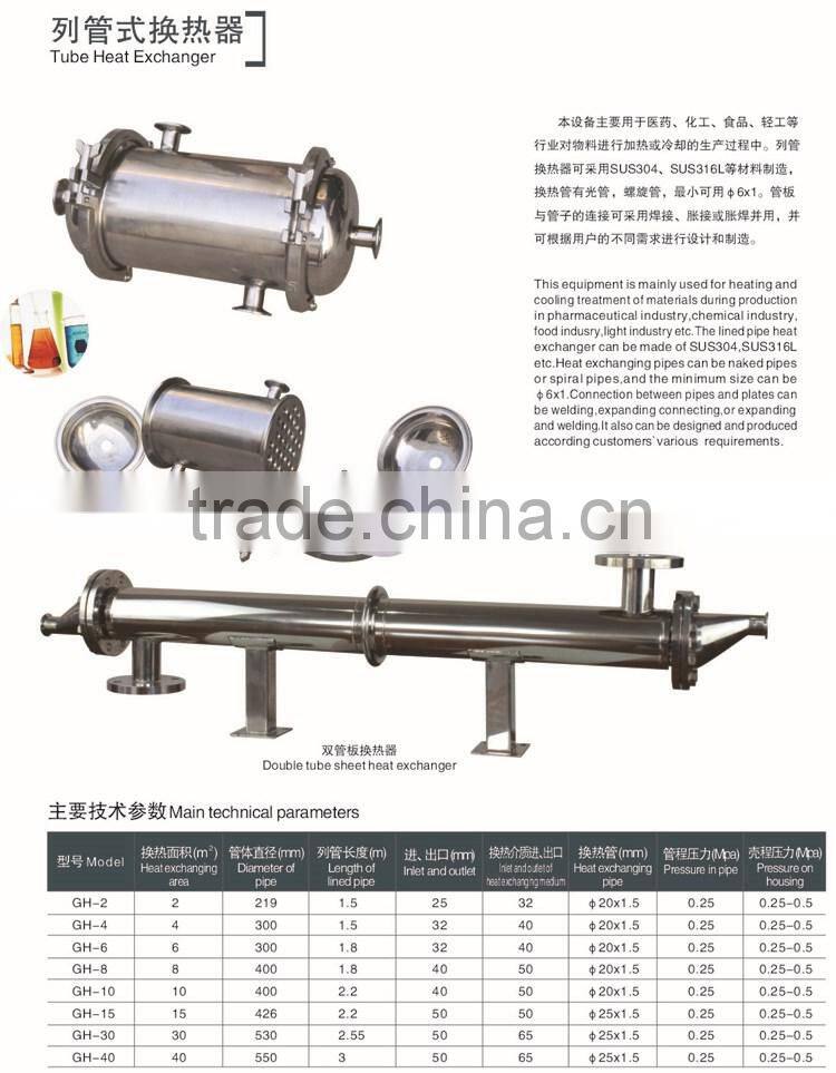 High quality tube heat exchanger