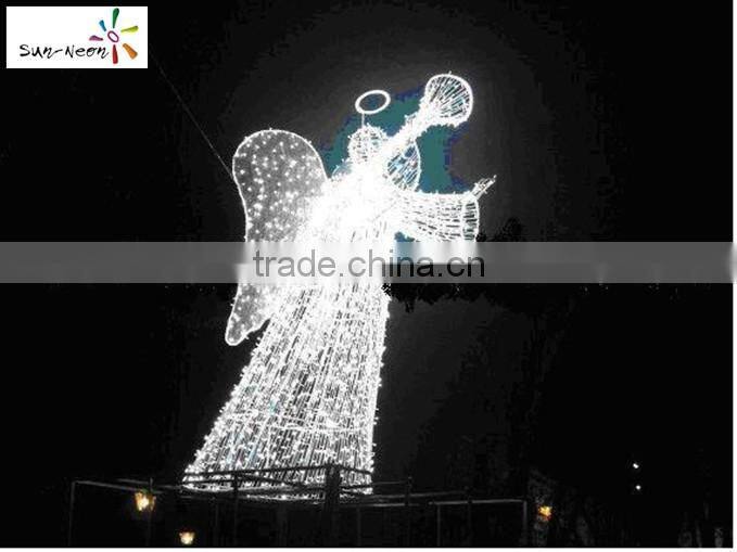 Christmas decoration angel wings with halo fancy angel halos for sale cheap angel figurines with light with high quality
