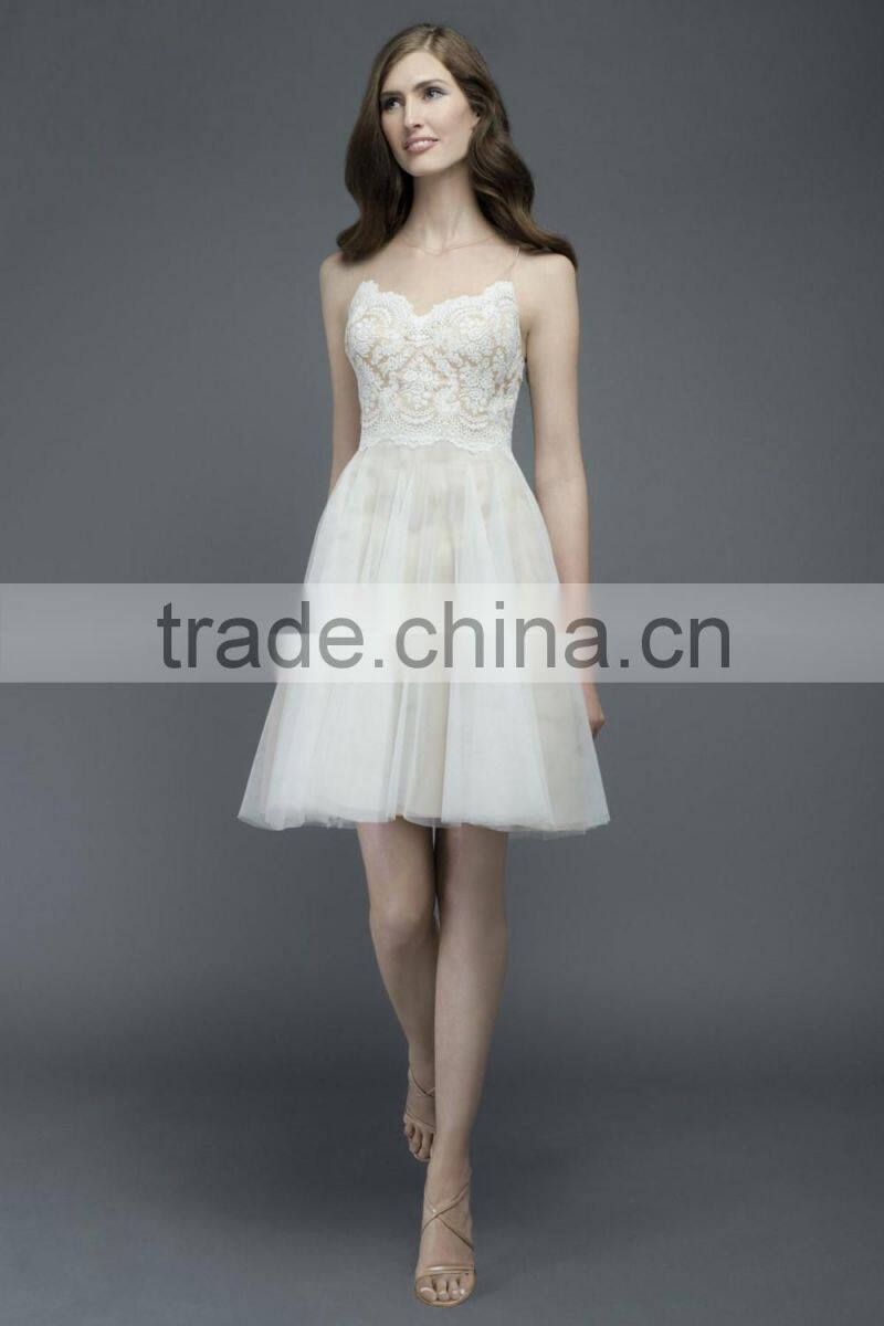 (MY23mes) MARRY YOU Sexy Sleeveless Vintage Lace Wedding Dresses Short