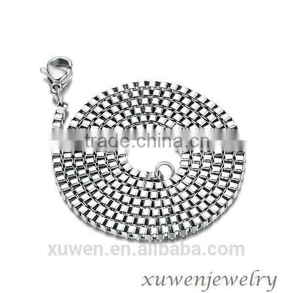 2.0mm box stainless steel types of chain links jewelry