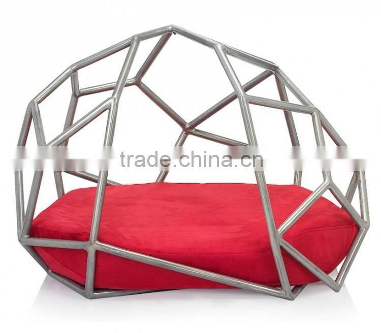 Unique welded stainless steel pet cage, dog care bed, hand craft design pet house