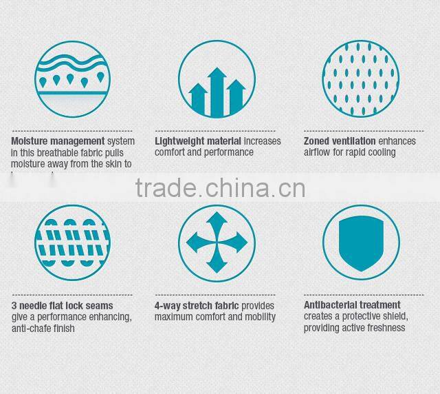 custom 2015 fashion design compression sports/gym/fitness shirt for men