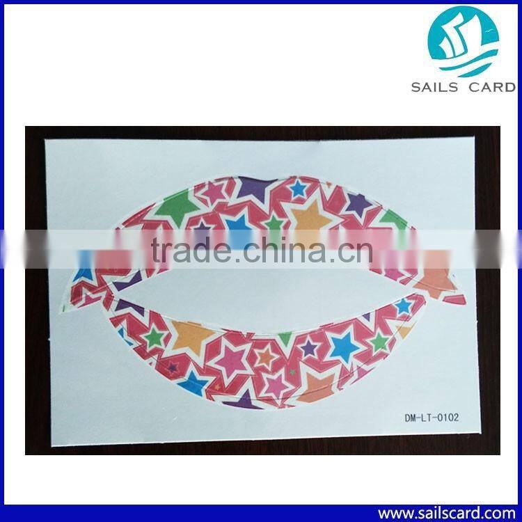 Attractive Water Transfer Lip sticker Flag face sticker for wholesale