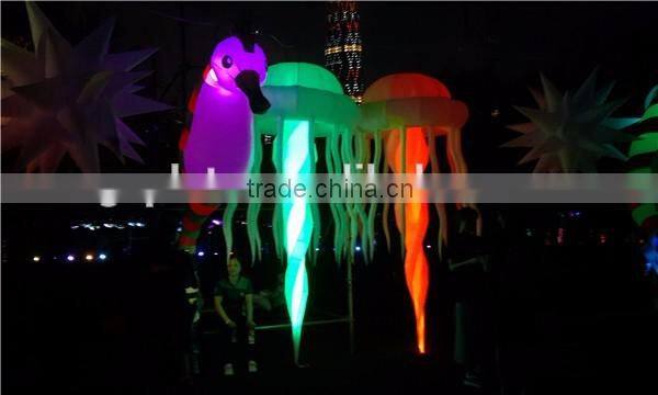 amazing inflatable jellyfish lighting,inflatable jellyfish decoration,led inflatable jellyfish balloon