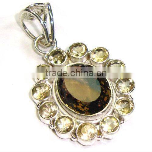 Natural Tibetan Turquoise 925 Sterling Silver Fashion Pendant