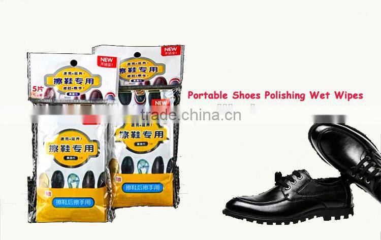 Spun lace non-woven shoes cleaning wet wipe
