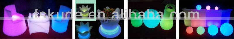 LED Cube Stool illuminated bar furniture bar plastic cube stool white cube stool