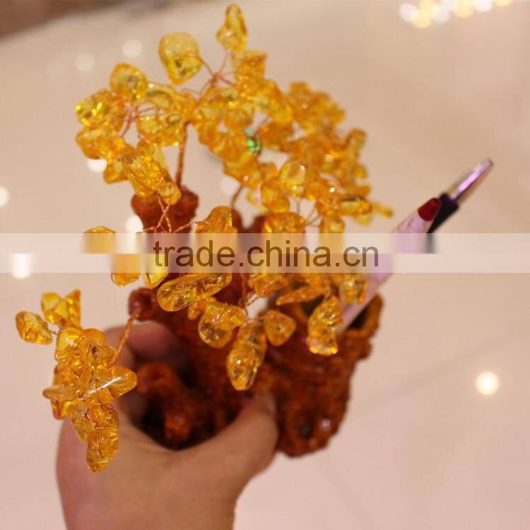 Wholesale natural rock citrine crystal tree