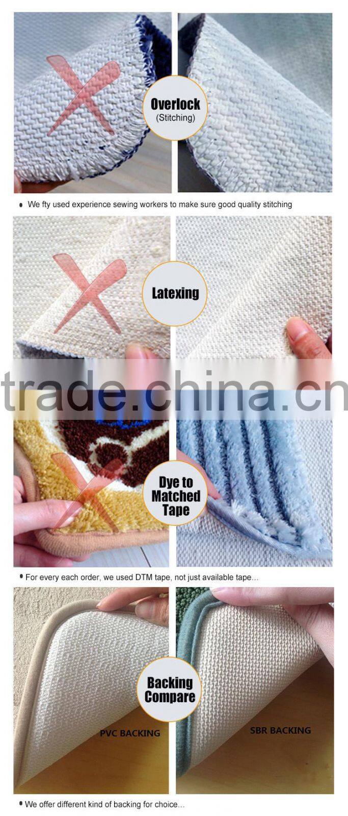 Wholesale Antislip bathroom door mat