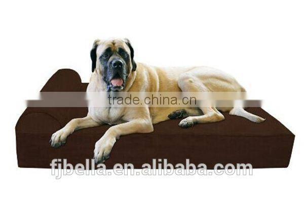 Headrest Edition 7" Pillow Top Orthopedic Dog Bed for Large and Extra Large Dogs -Chocolate color