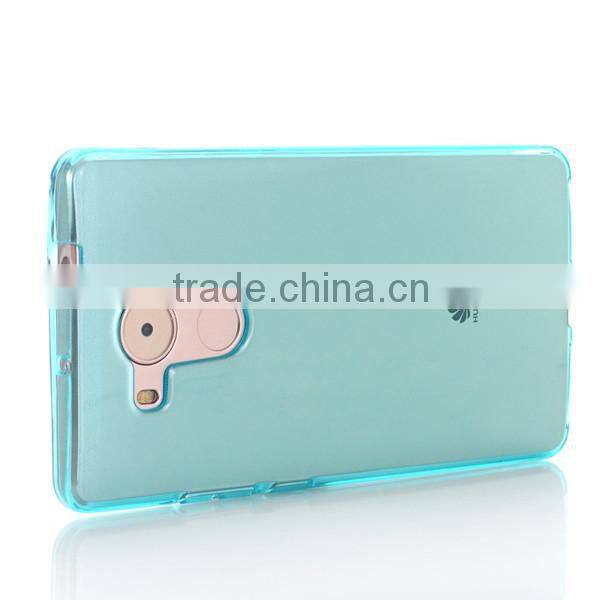 C&T Ultra Slim Metal Plating Frame Clear Soft Gel TPU Silicone Back Cover for Huawei Ascend Mate 8
