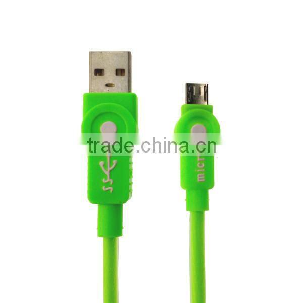 Hot Selling Colorful Micro Braided USB Cable with Aluminum Case for Mobilephone