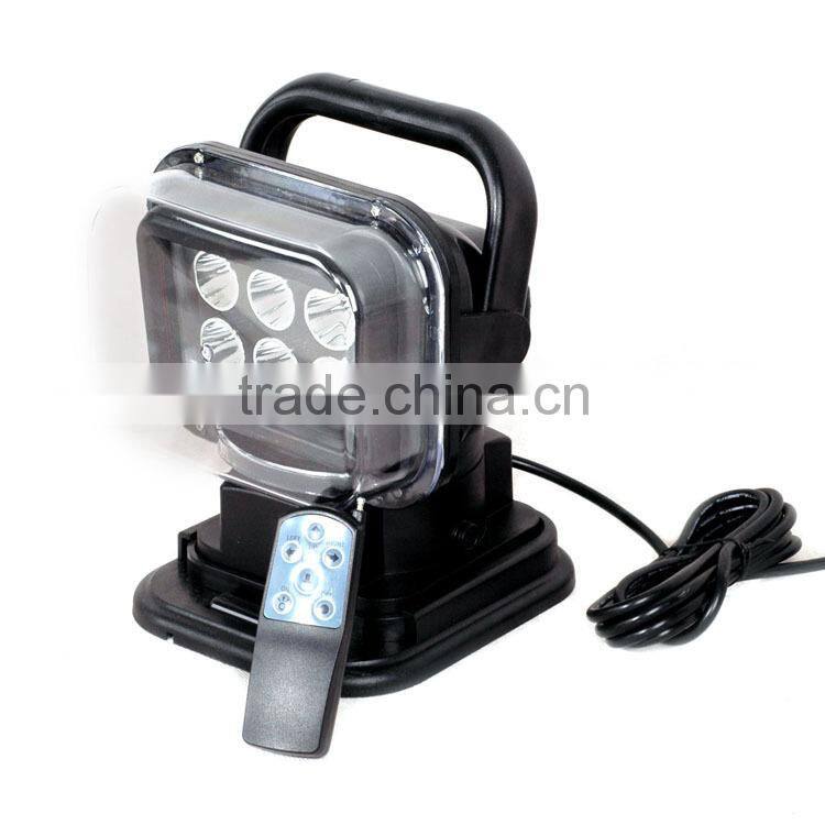 Waterproof IP68 Remote Control Led Work Light Driving Offroad Super Bright Searchlight