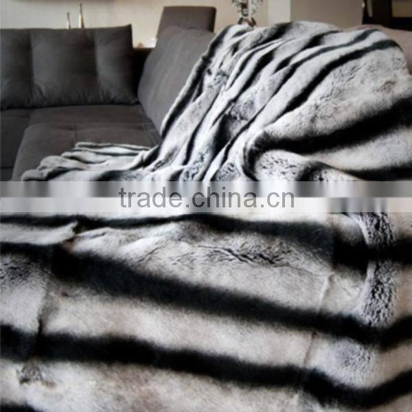High Quality Luxurious Chinchilla Fur Rex Rabbit Fur Pelts for Coat