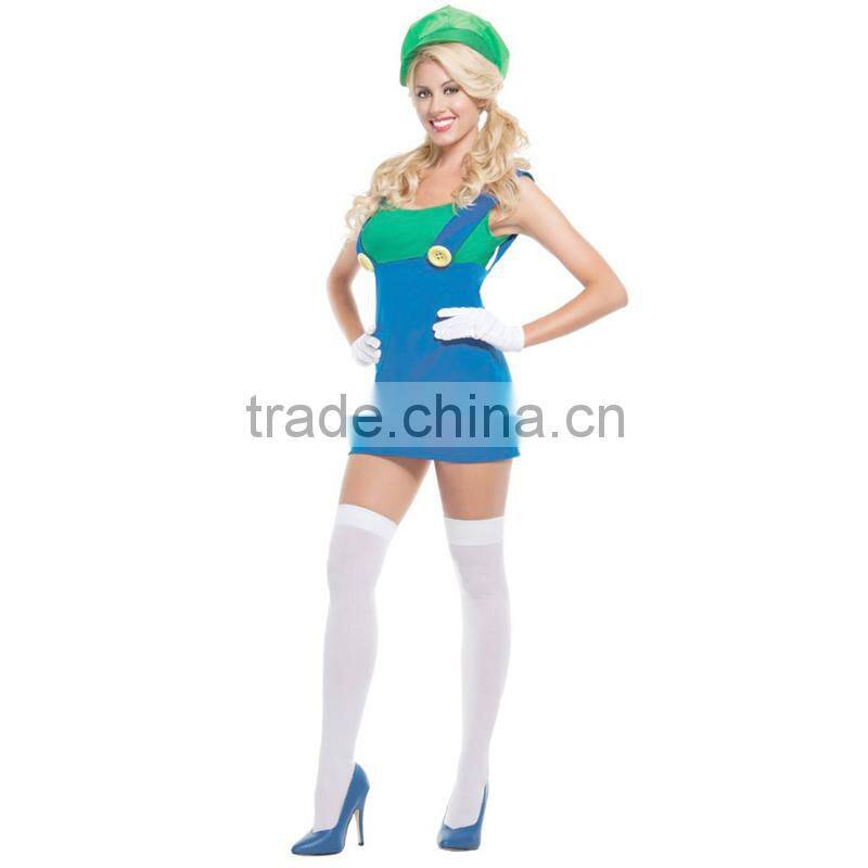 Young Lady Sexy Fancy Super Mario Costume