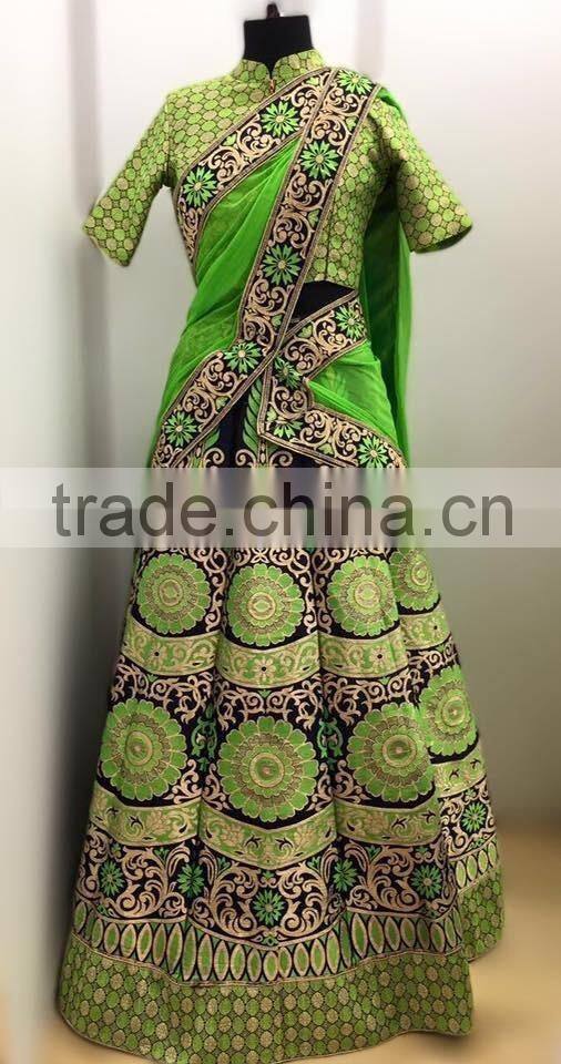 Charming Green Lehenga