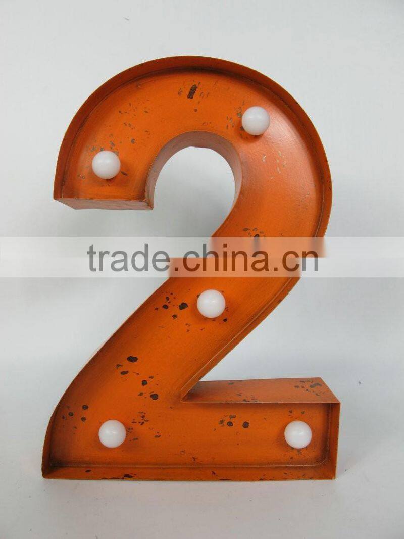 decorative vintage metal Noel LED Marquee light