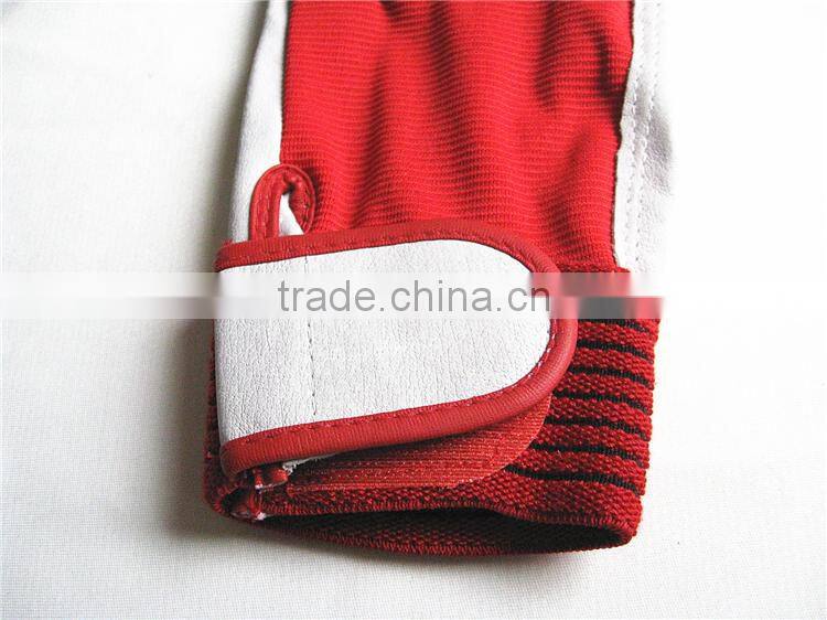 Good Quality Grain Pigskin Ladies Motorbike Leather Gloves