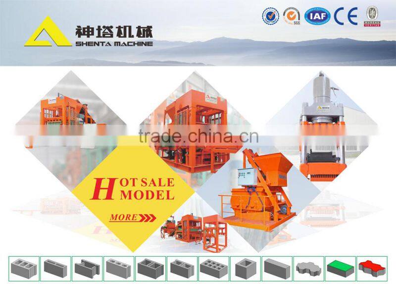 China Shenta QTY6-15 Automatic Hydraulic cement hollow brick making equipment factory price