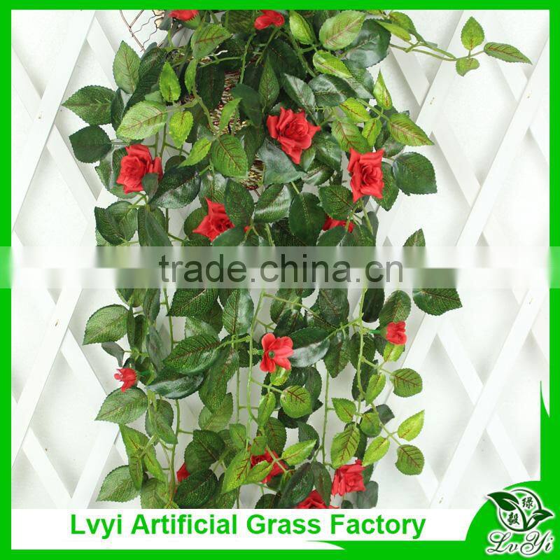 Artificial rose vines for wedding decoration