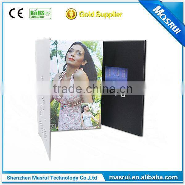 2015 New product ! 4.3 inch high quality lcd video booklet / video mailer / video magazine for business promotion