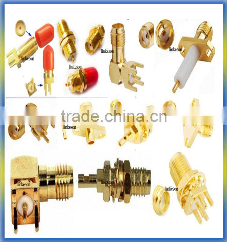 Linkeson SMA female gold connector for pcb