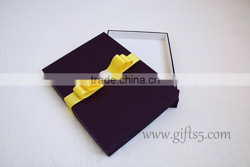 Wedding invitation decorative silk gift boxes made in china