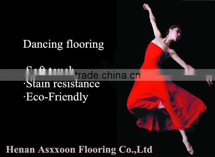 3mm soft sport/ dancing studio pvc vinyl flooring