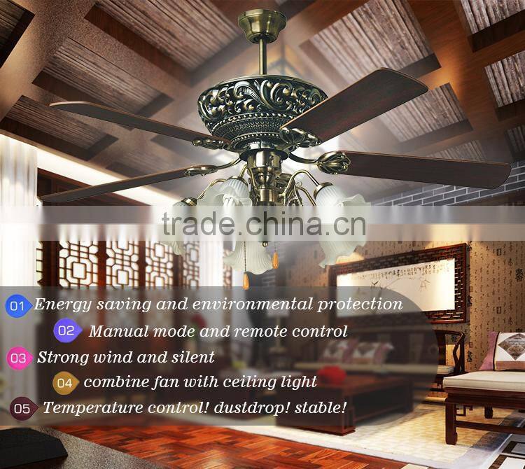 Europe Style Classic Power Saving Super Quality Ceiling Fan Lighting