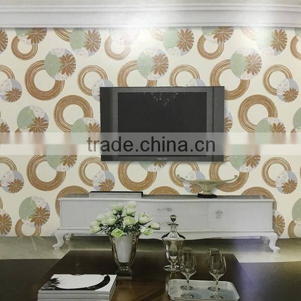 vinyl wallpaper with beautiful European flowers for house