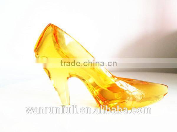 Amber crystal high heels