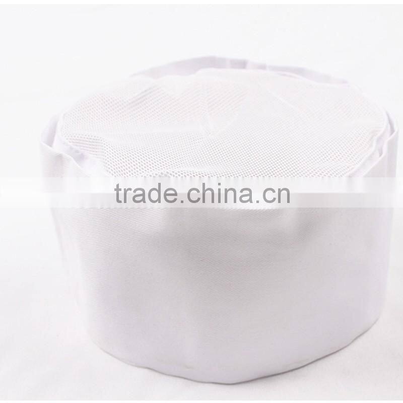 cotton chef skull hat with mesh net on the top
