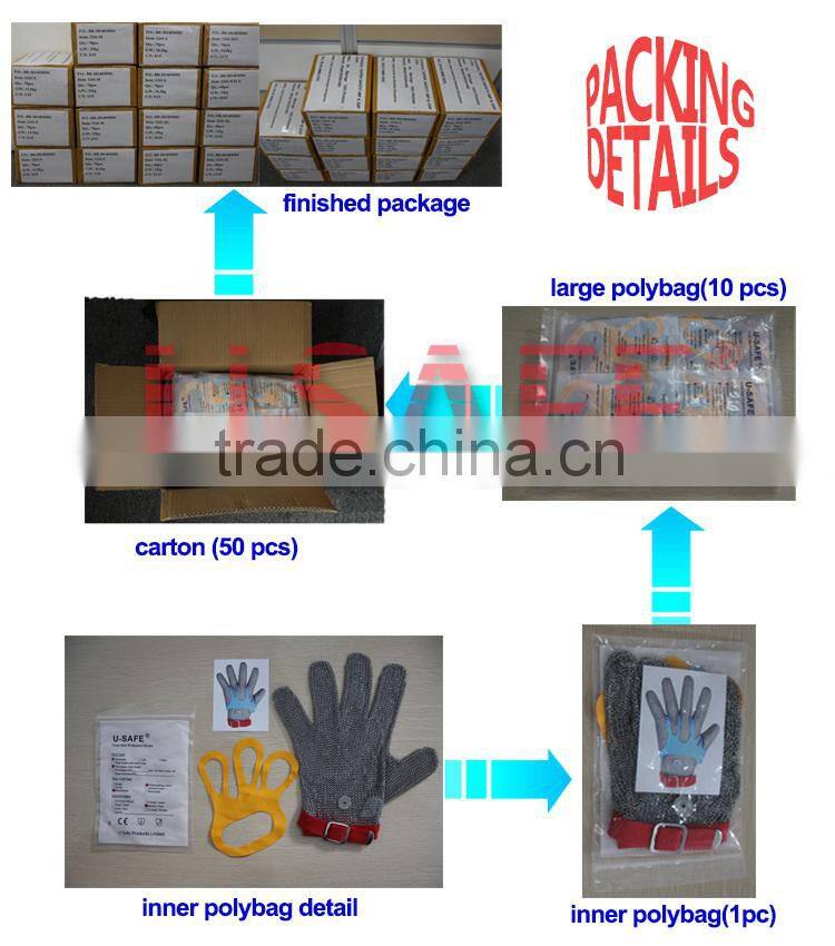 cut resistant gloves/butcher gloves/ ring mesh gloves