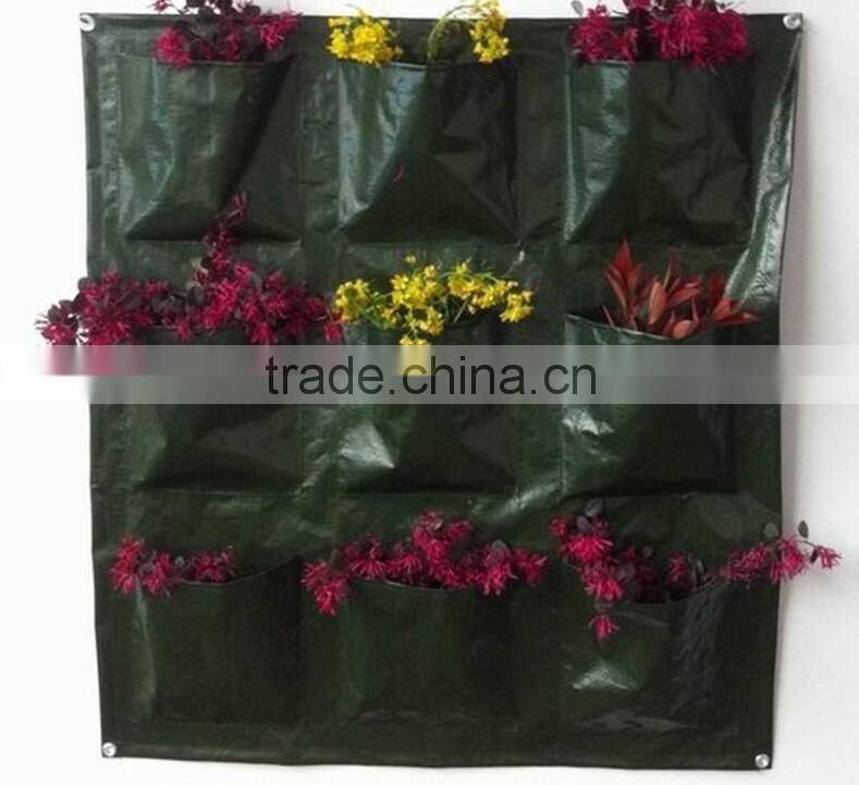 PE WOVEN Vertical Wall Garden Planter, Vertical Garden Wall Pocket Planter Bags,Vertical Hanging Garden Wall Planter