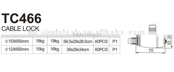 High Quality Tri-Circle Cable Locks TC466