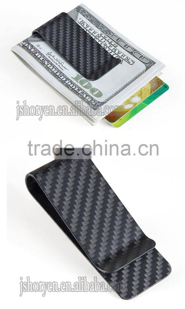 Unisex luxury magnetic carbon fiber wallet card holder factory wholesale price