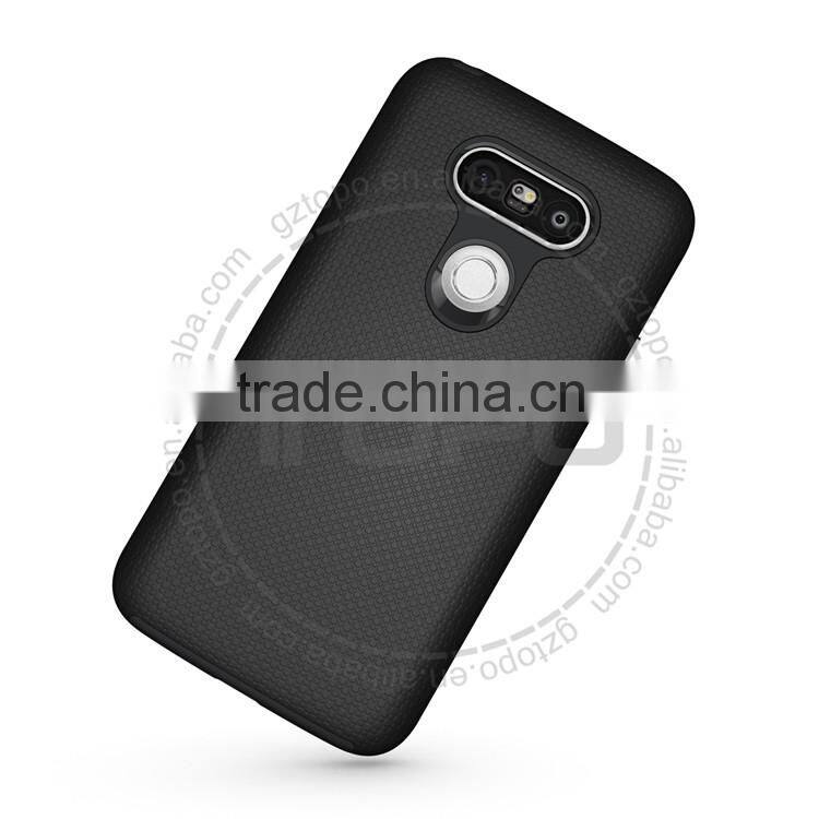 Korea design hybrid plastic Silicone material wholesale mobile accessories hard PC cushioning shockproof shell case for LG G4 G5