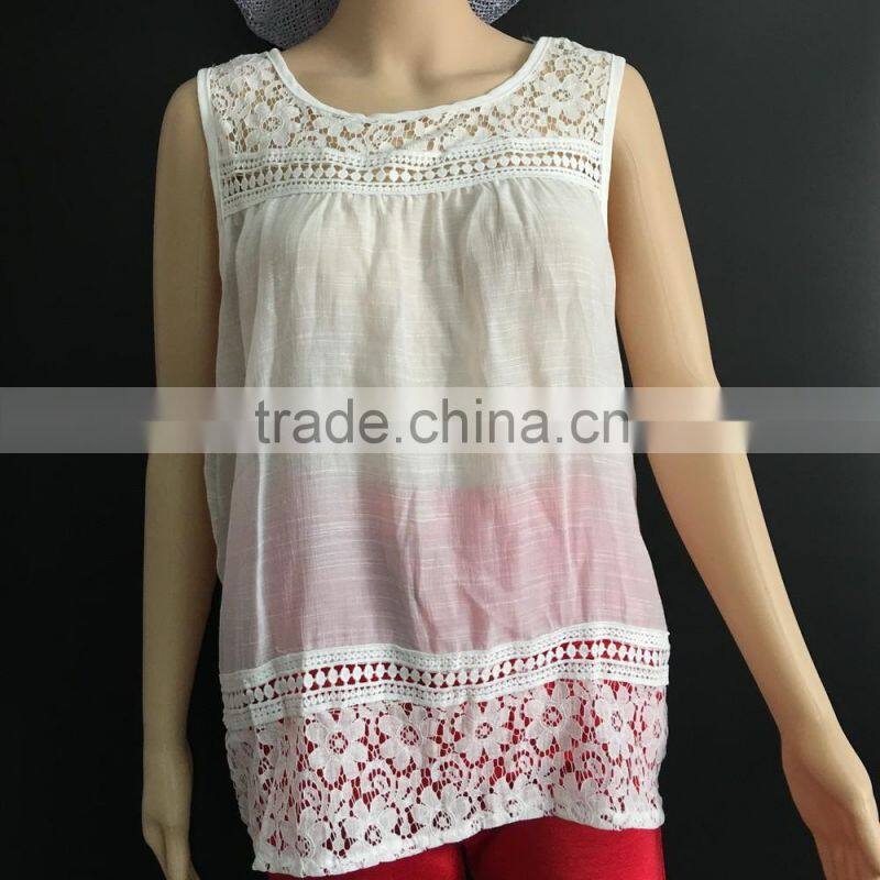 ladies lace tank top women lace vest girl's sleeveless garment girl's tank top sleeveless tops