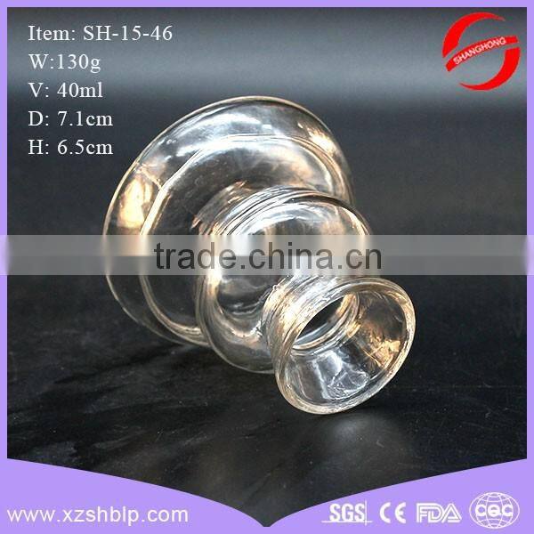 2016 new style Laminate mini tower shape artware glass bottle wholesale