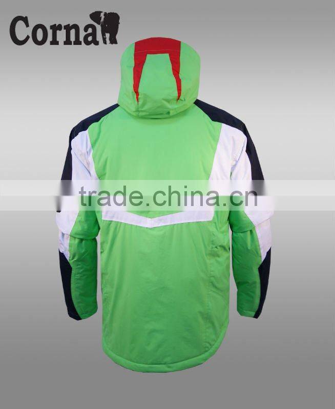 2014 Men's green technical outdoor jacket