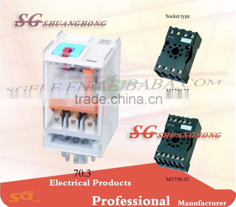 70.2 70.3 DC100v AC240v 380V electrical relay general-purpose relay auto relay