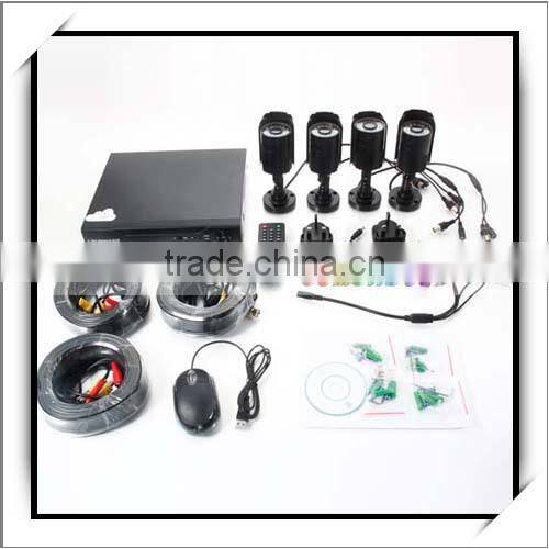 480TVL 24 SMD LED Security CCTV Camera System For Indoor With 4CH DVR