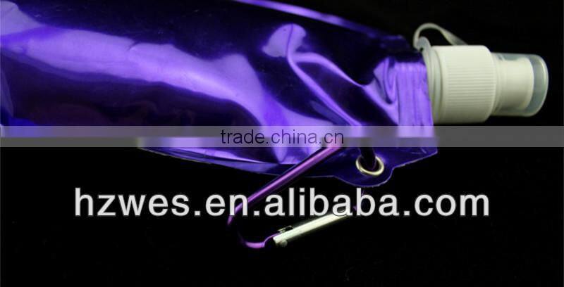 aluminum foil folding sports kettle with carabiner 500ML/Food grade/Fashion