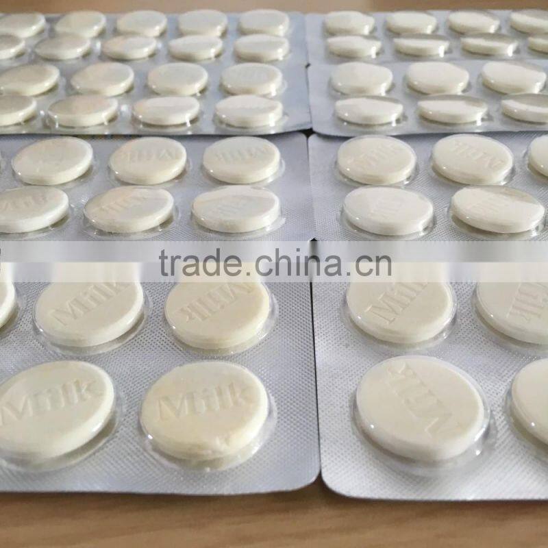 Wholesale Dry Milk Candy Tablet , Compressed Milk Tablet Candy
