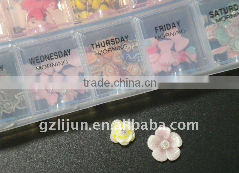 colorful nail art empty container nail decoration containers