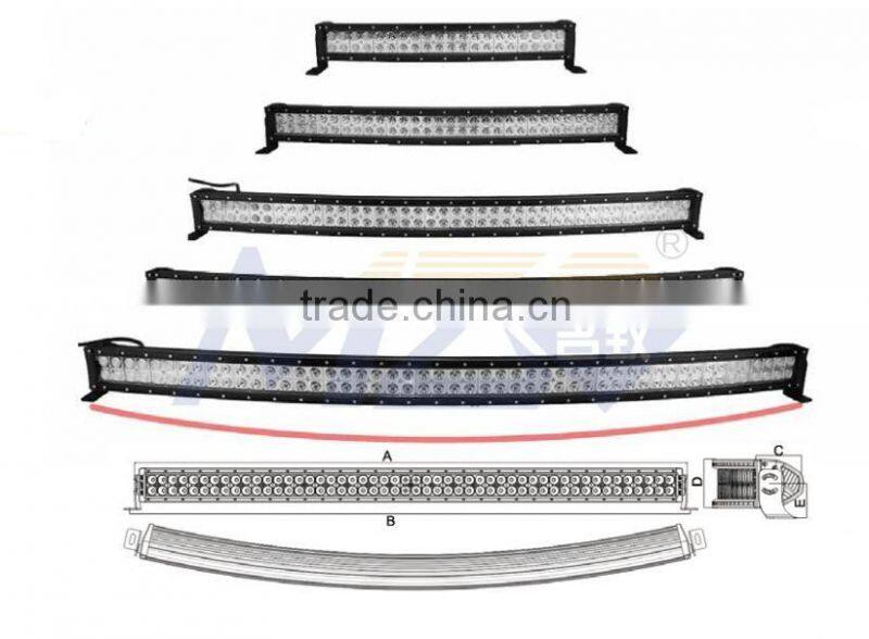 MZ Curved led light bar Cheap China wholesale price offroad bar lighting JEEP wrangler 4x4 4D4 52 inch 100x3W CRE E 180W 21000LM