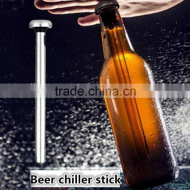 Beer Chiller Stick Pack of 2 Stainless Steel Bottle Wine Beverage Cooler Cooling Sticks
