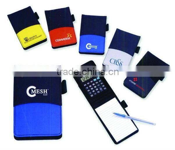 calculator solar Notepad with calculator and pen
