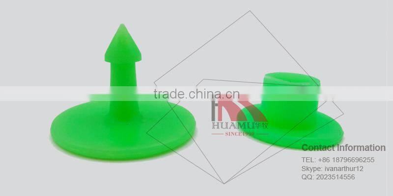 green pig ear tag PE 30*30 mm visual ear tag