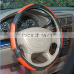 Novelty black leather steering wheel cover